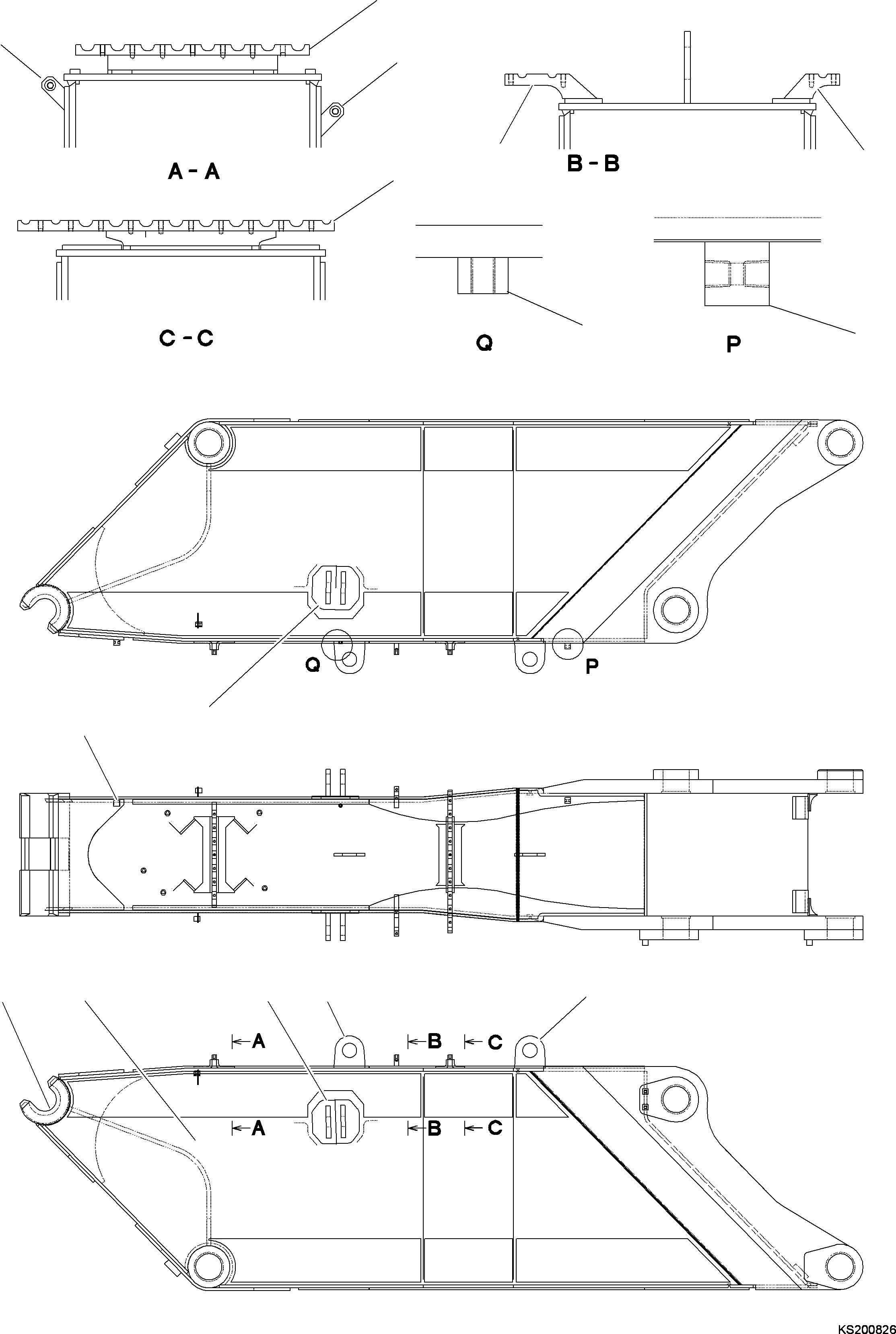 Стрела 209-70-KE720 KOMATSU