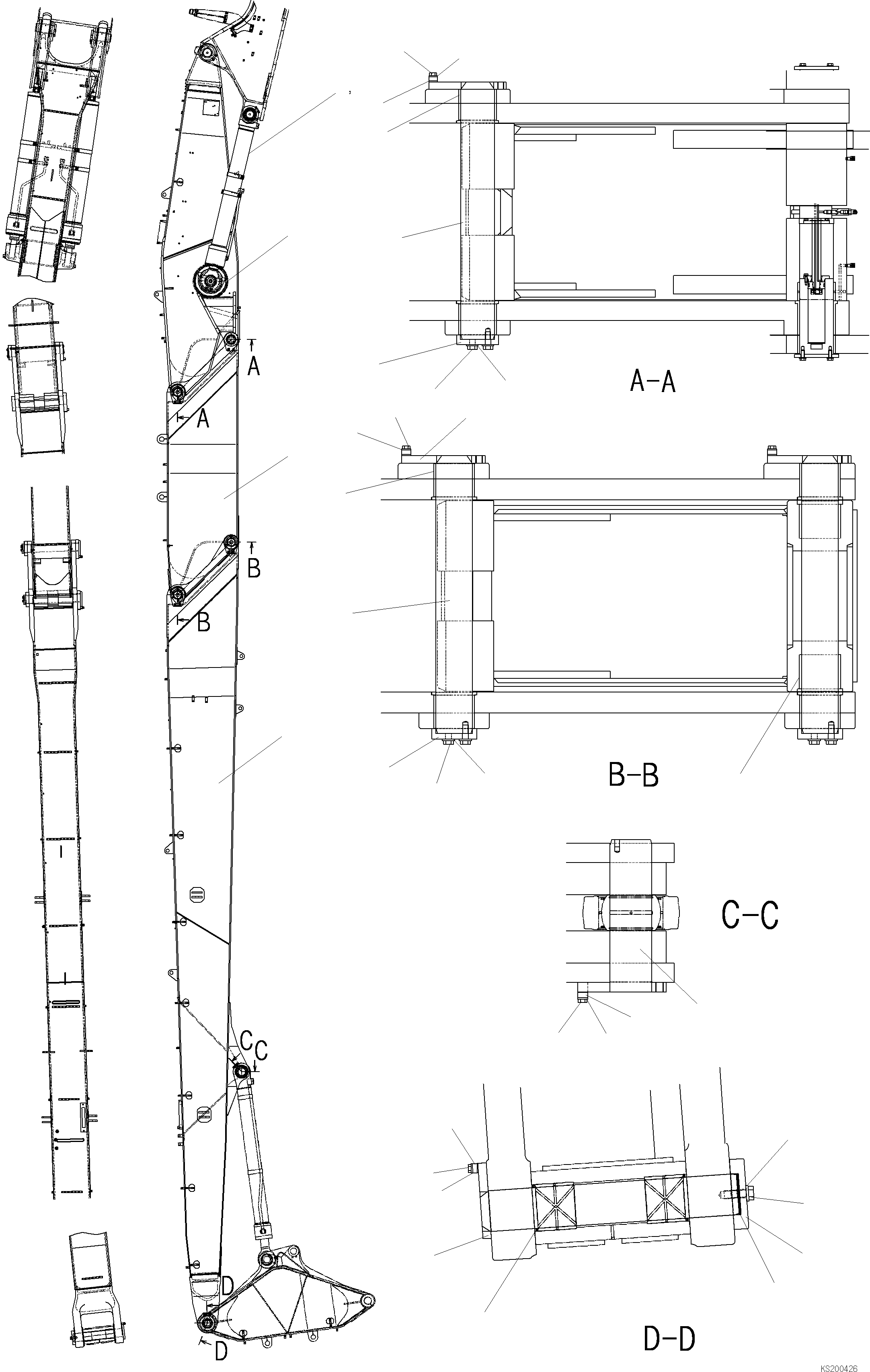 CYLINDER (RH) 707-01-22141 KOMATSU