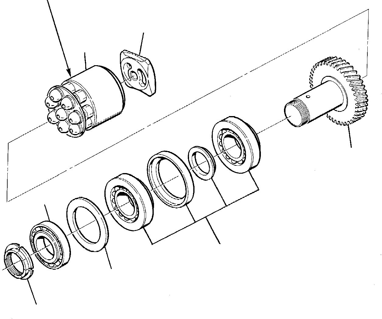 R.H. ROTARY GROUP, ASSY. 21D-60-12620 KOMATSU
