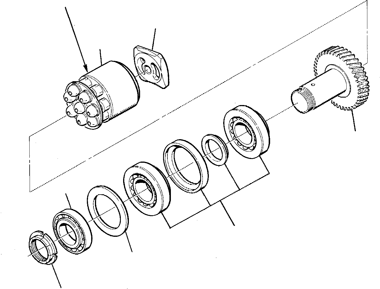 L.H. ROTARY GROUP, ASSY. 21D-60-12610 KOMATSU