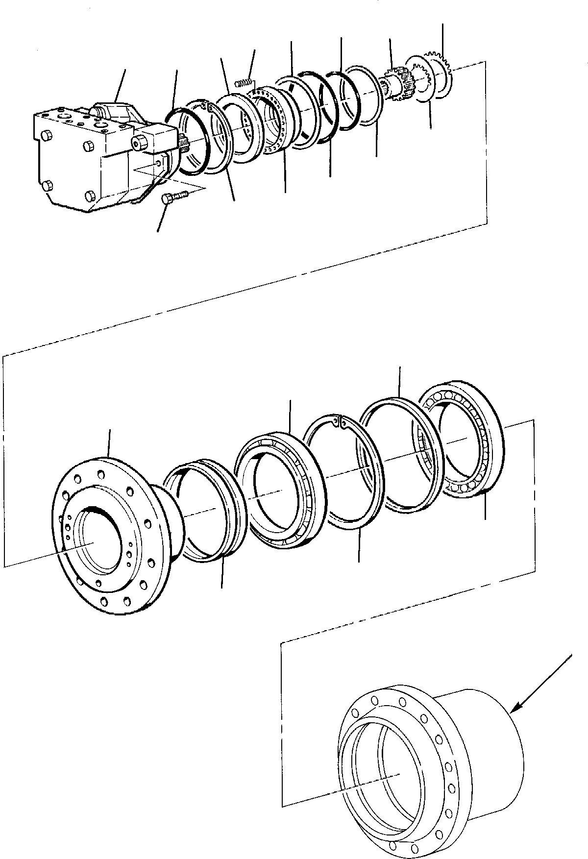 TRAVEL MOTOR, ASSY. (21D-60-15401) KOMATSU