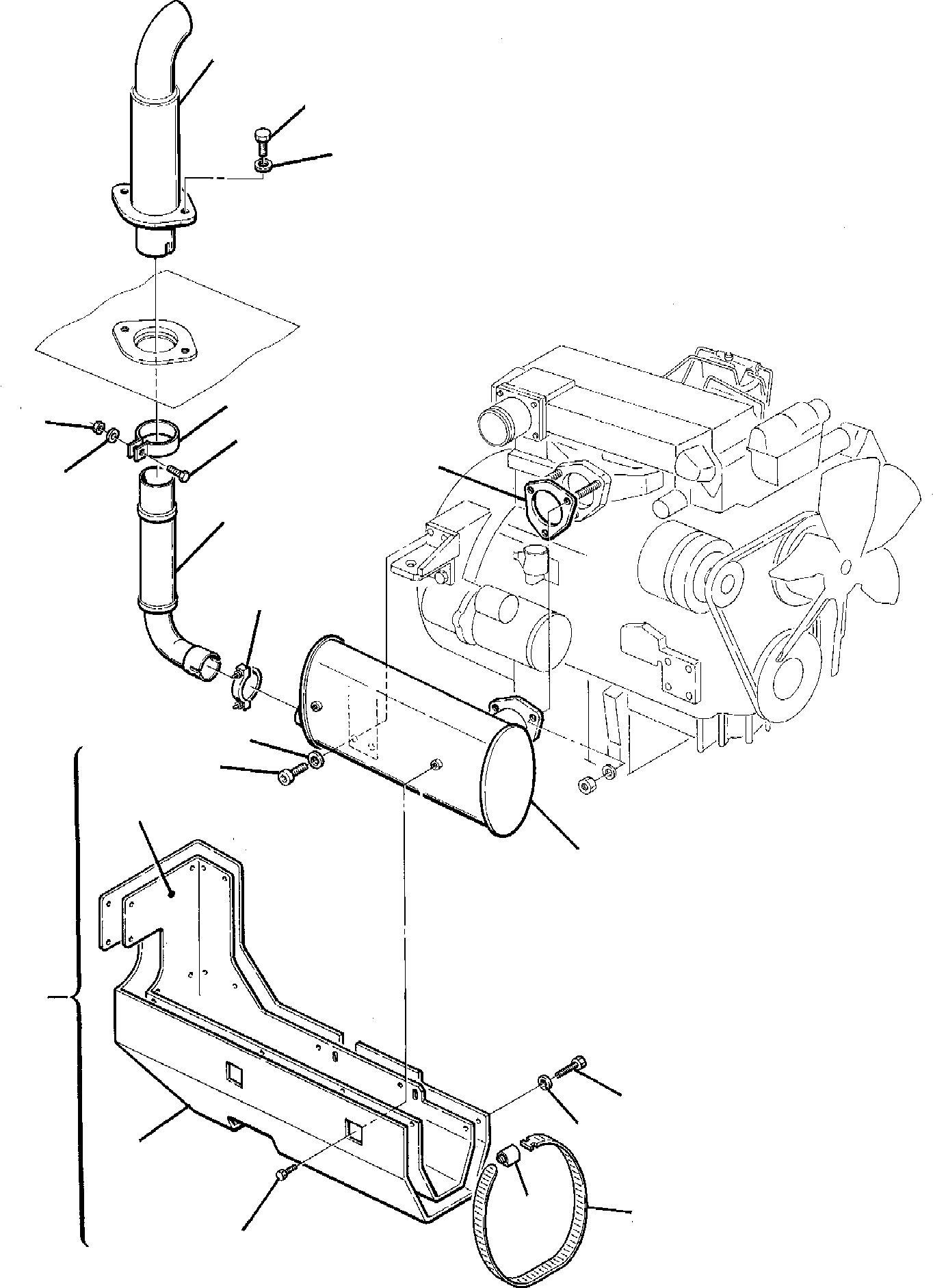 Глушитель 21D-01-13110 KOMATSU