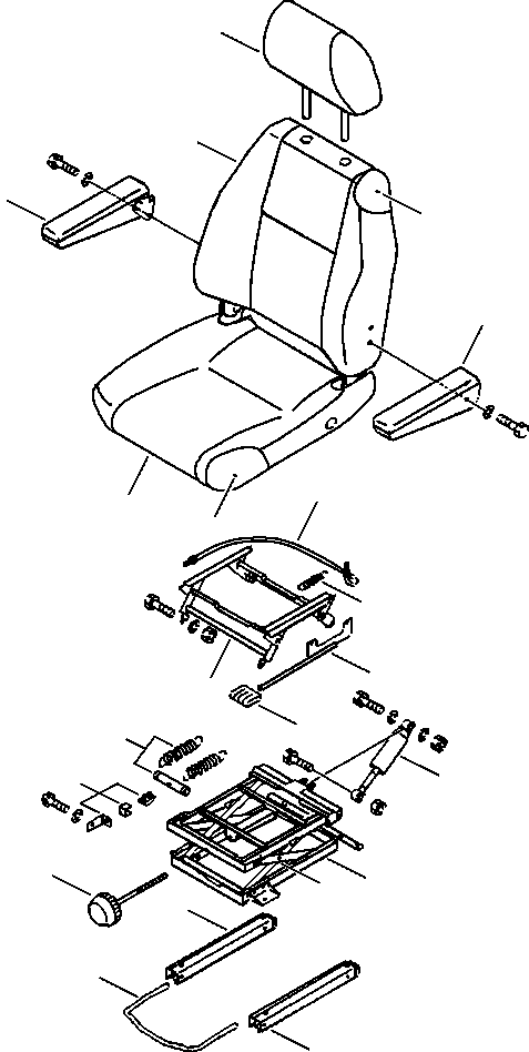OPERATOR'S SEAT A. 421-57-21020 KOMATSU