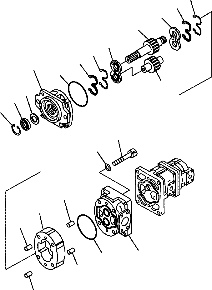 PUMP ASS'Y,(SAR80+80+8) 705-56-34590 KOMATSU