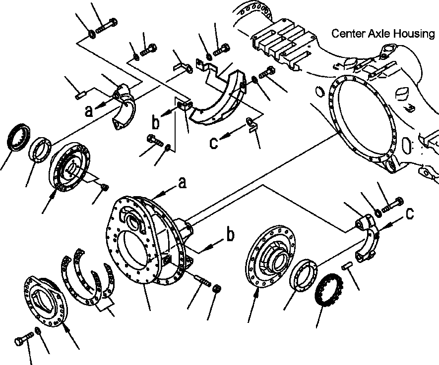 CENTER AXLE 56C-23-10004 KOMATSU
