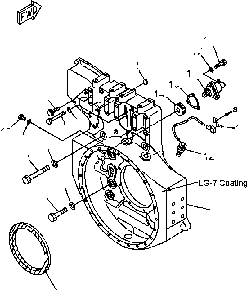 Картер маховика 6240-21-4130 KOMATSU