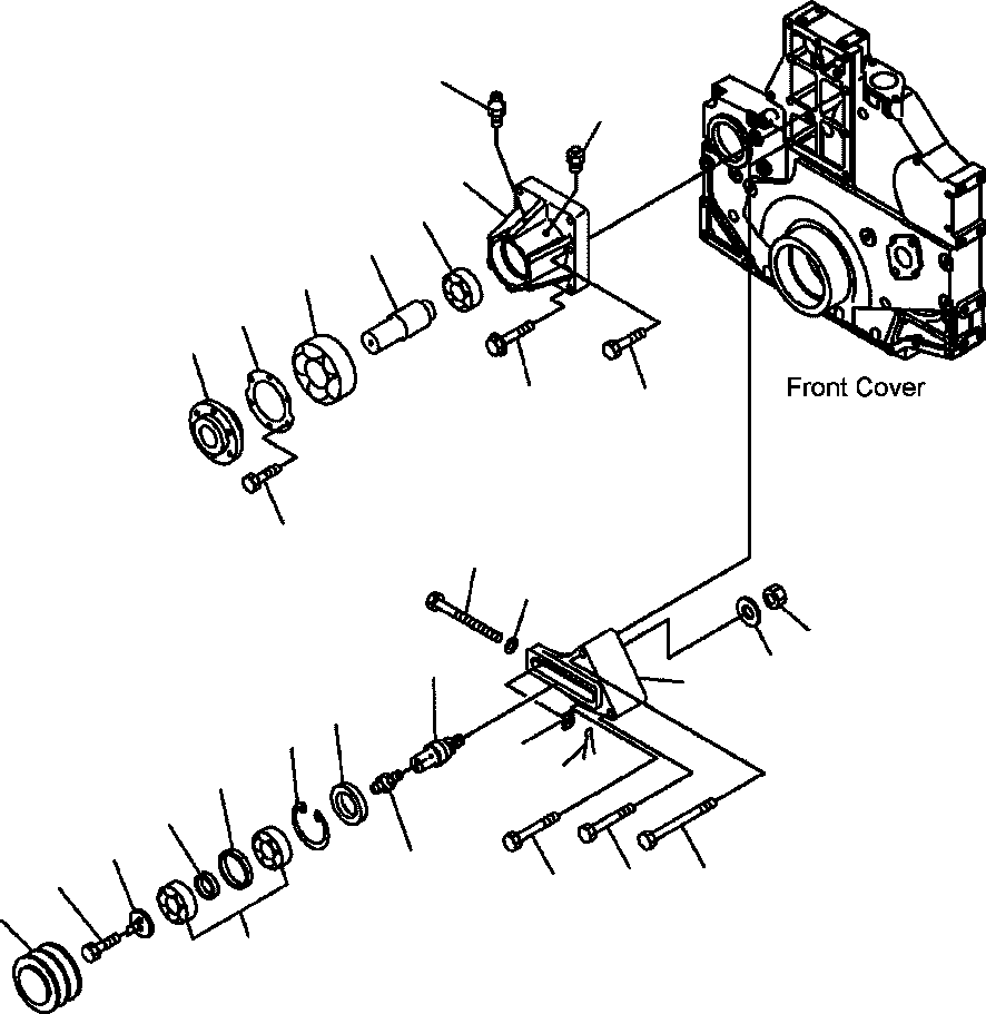 TENSION PULLEY ASS'Y 6217-61-3701 KOMATSU