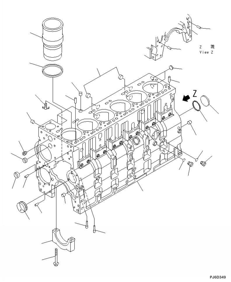 BLOCK ASSEMBLY, CYLINDER 6743-22-1100 KOMATSU