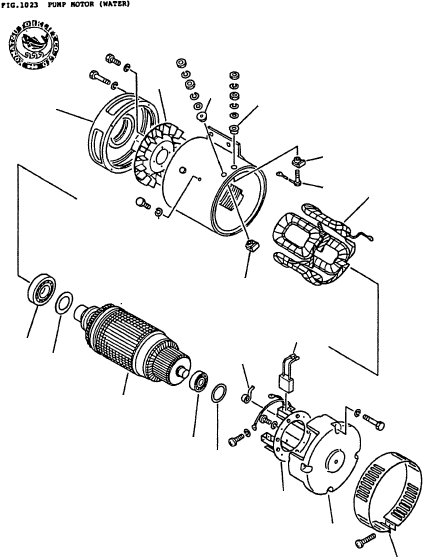 PUMP MOTOR ASSY (48V) (WATER) 3BA-18-31310 KOMATSU
