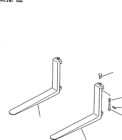 FORK ASSY (770MM) (FOR 1.8T) 34A-72-01591 KOMATSU
