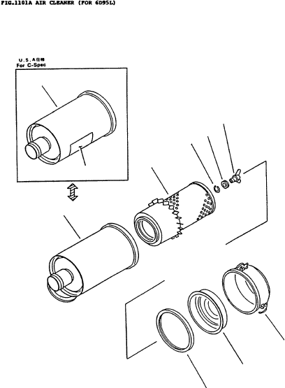 AIR CLEANER ASSY (UL-SPEC) 6206-81-7801 KOMATSU