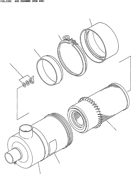 AIR CLEANER ASSY 3EC-01-A1710 KOMATSU