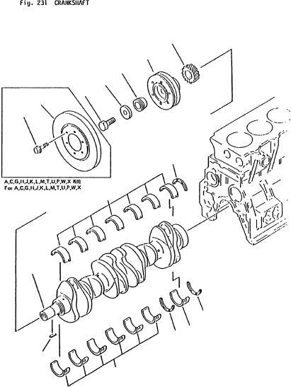 PULLEY, CRANK (DX-4) 6206-31-1470 KOMATSU