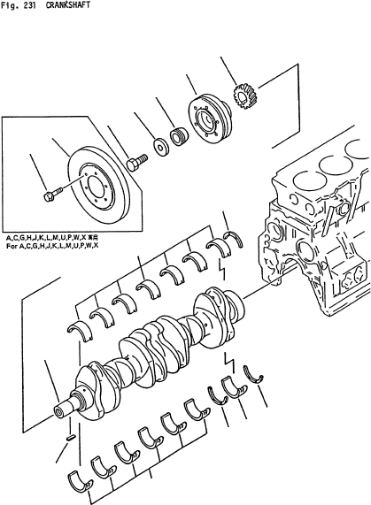 PULLEY, CRANK (CX-4) 6206-31-1461 KOMATSU
