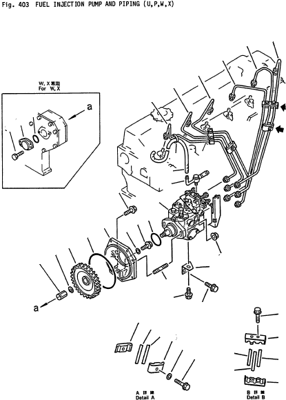FUEL INJECTION PUMP (DK104761-4022) (DX-5) 6206-71-1191 KOMATSU