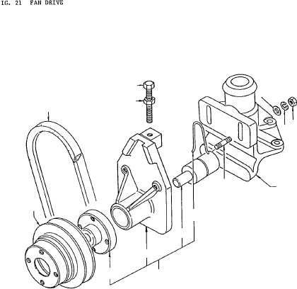 BELT, FAN (L=585) (D4, D5, D6, GD6, GD4) 21067-K7320 KOMATSU