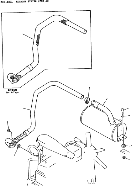 Глушитель 3EA-03-11112 KOMATSU