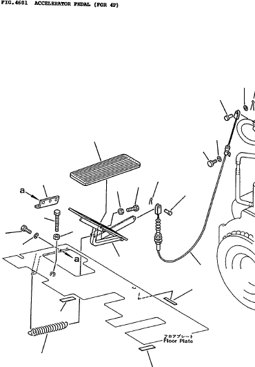 PEDAL, ACCELERATOR 3EA-37-11111 KOMATSU