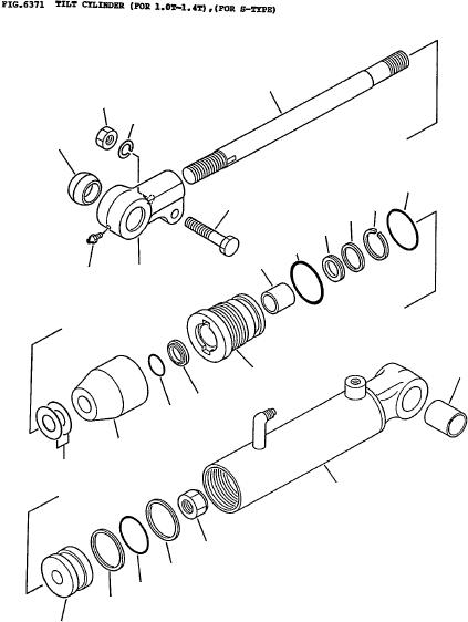 TILT CYLINDER ASSY (1.0T, 1.4T 6DEGREES/6DEGR 37A-1AP-4031 KOMATSU