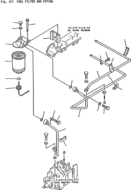 TUBE, FUEL INLET 6202-73-5850 KOMATSU