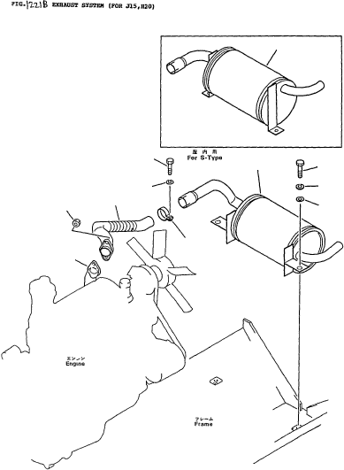 MUFFLER (S) 3EB-03-11312 KOMATSU