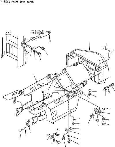 FRAME (FD28, 30) 3EB-41-18101 KOMATSU