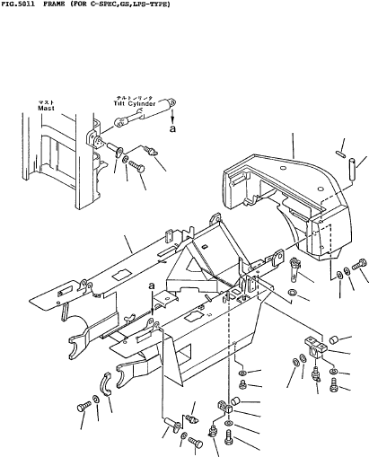 FRAME (GS, 2~2.5T) 3EB-44-17110 KOMATSU