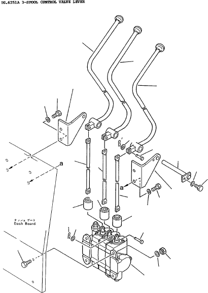 LEVER (3-SPOOL) 3EB-61-11130 KOMATSU