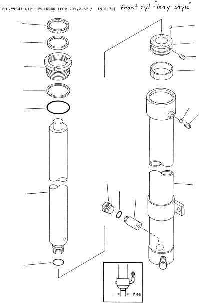 CYLINDER ASSY (4.3M) 37B-TAU-1301 KOMATSU