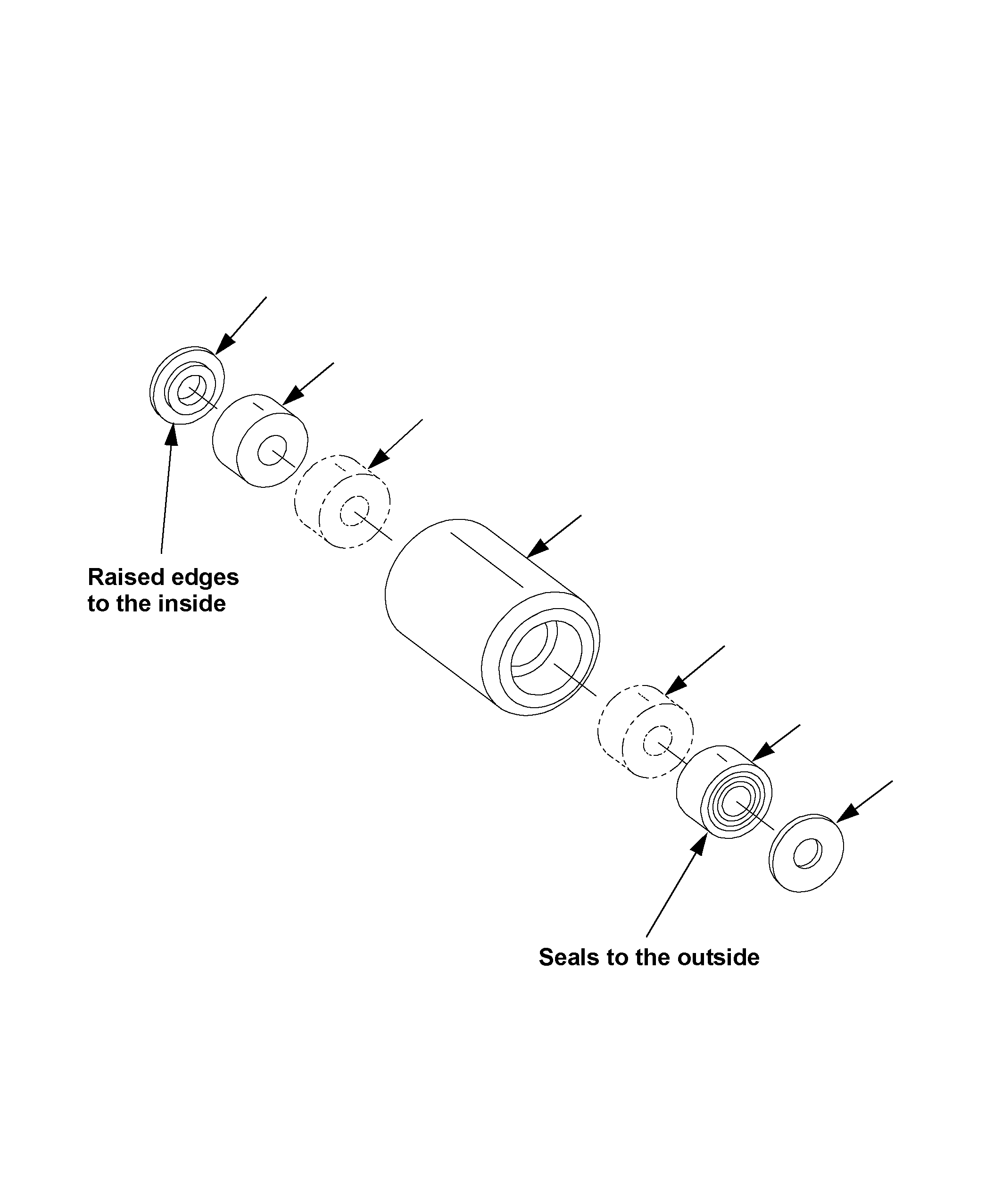 BEARING, NO SEAL (307110-003) 11030-05 KOMATSU