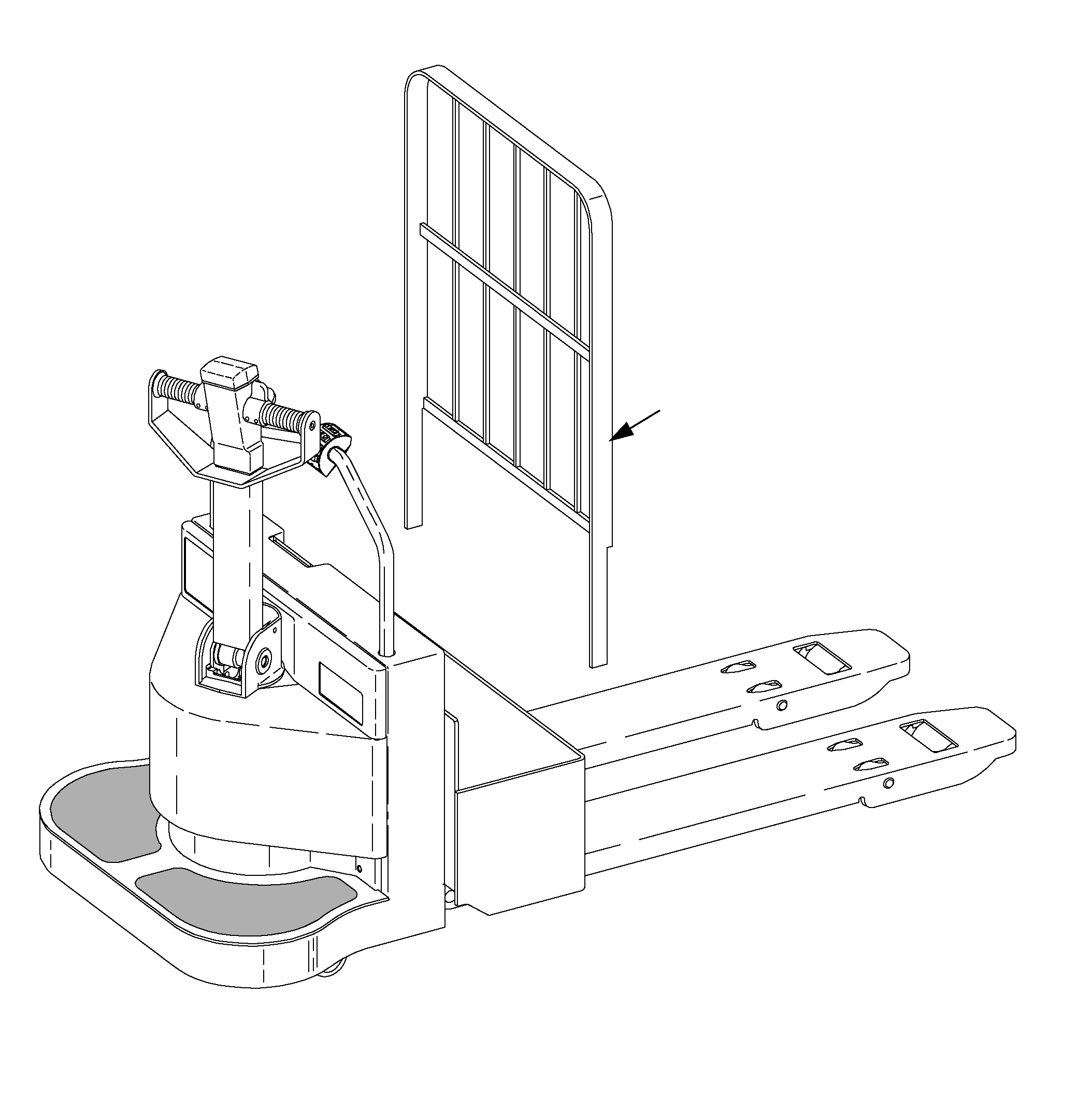 BACKREST, 72 IN. [1828.8 MM] LOAD 301792-002 KOMATSU