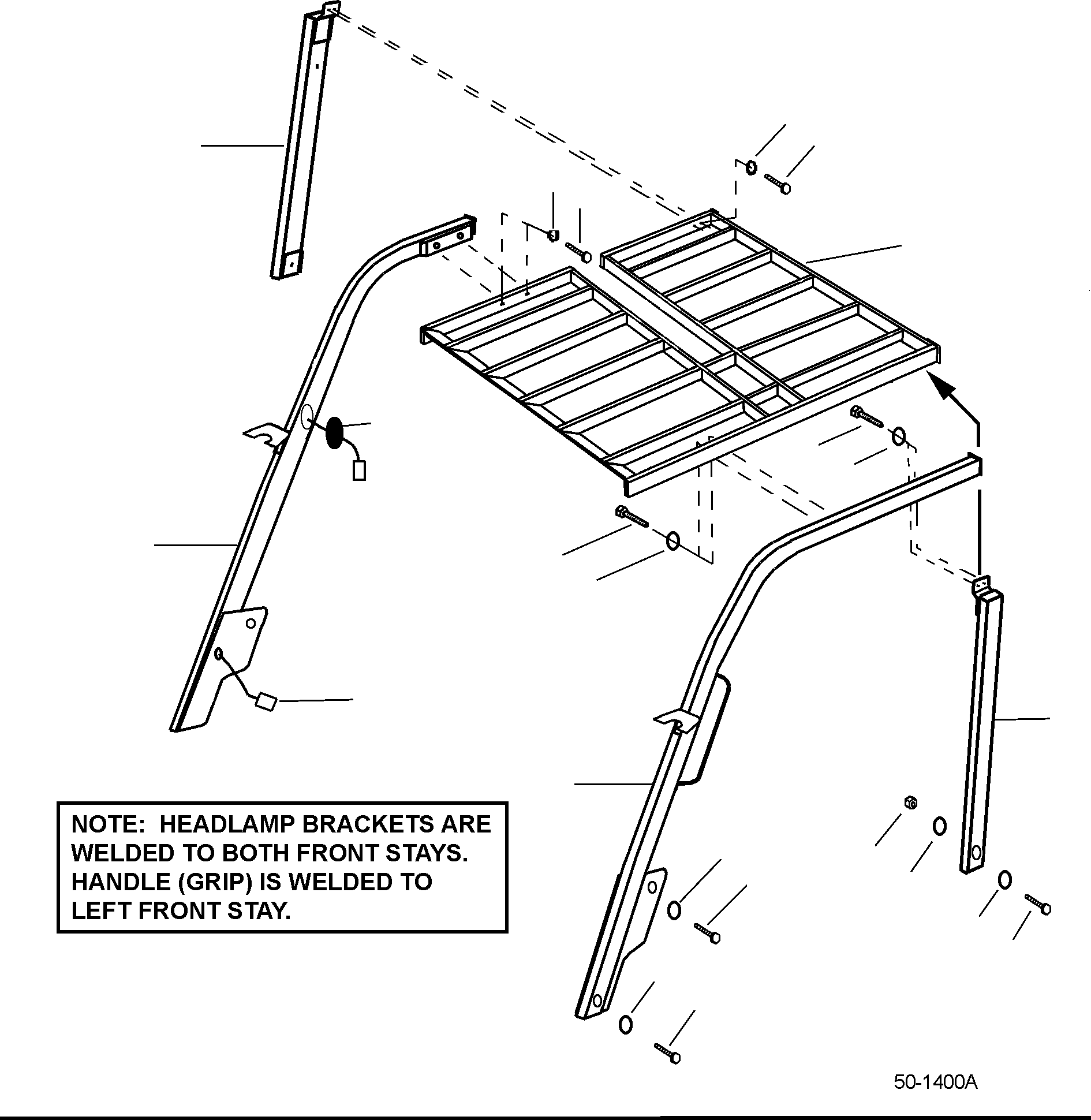 REAR STAY, L.H. 3BA-51-A5151 KOMATSU