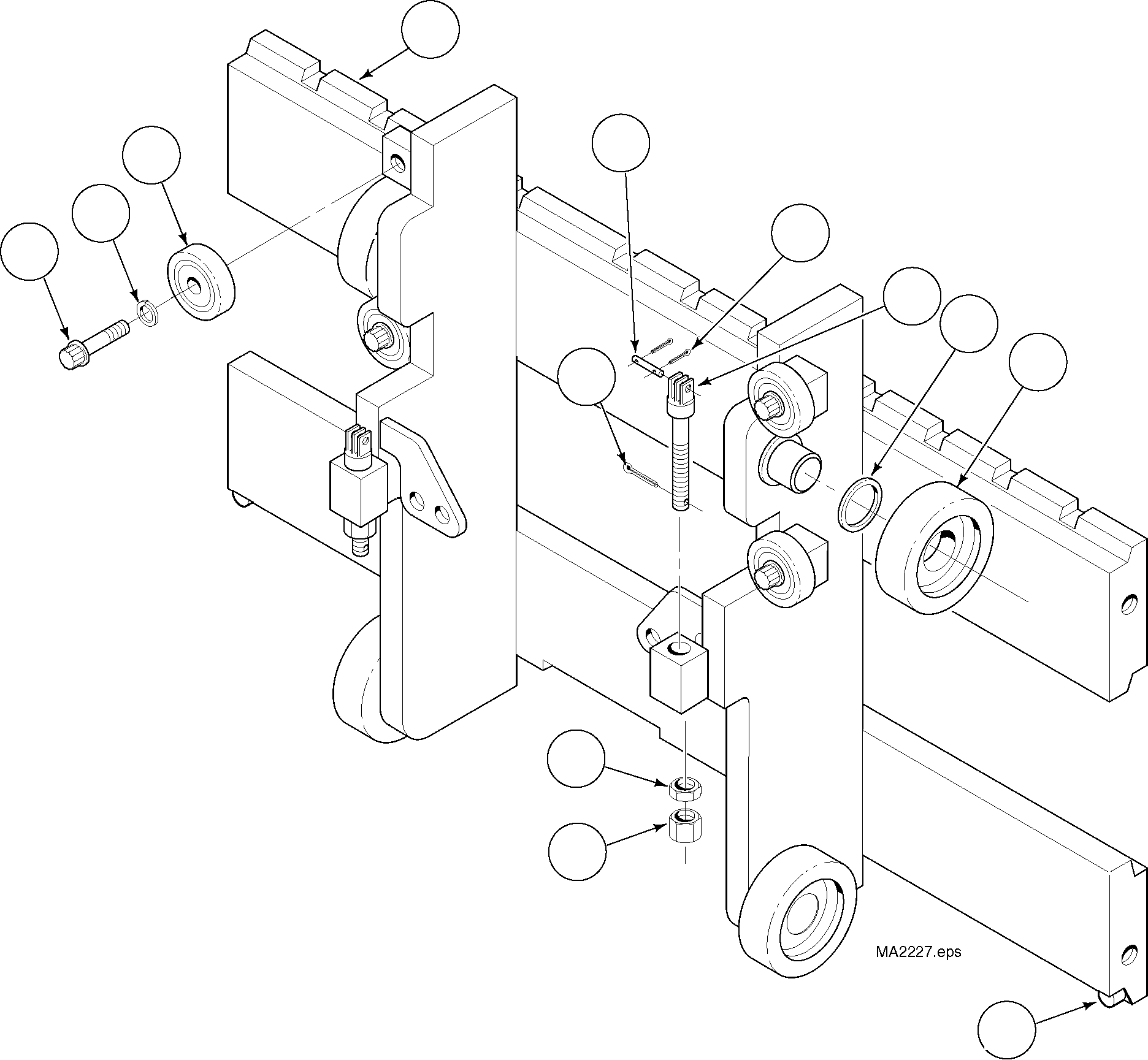 CHAIN ANCHOR KIT (FOR REPLACING CARRIAGES ABOVE THAT ARE NO LONGER AVAILABLE) CC201941 KOMATSU