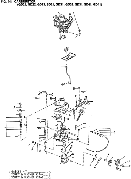 SCREW & WASHER KIT, C 16475-00H05 KOMATSU