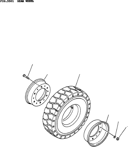 TIRE ASSY (5.00-8-8PR) 37A-1HA-A030 KOMATSU