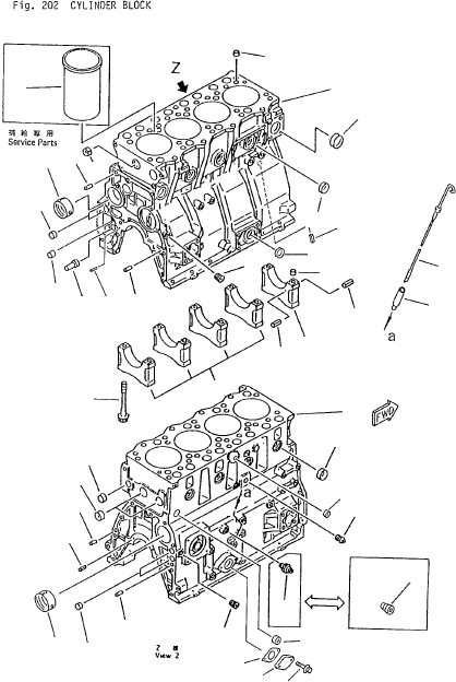 CYLINDER BLOCK ASSY 6205-23-1100 KOMATSU