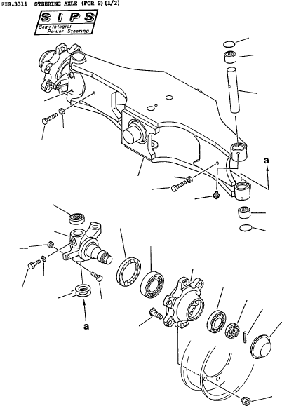 AXLE, STEERING 3EB-25-21110 KOMATSU