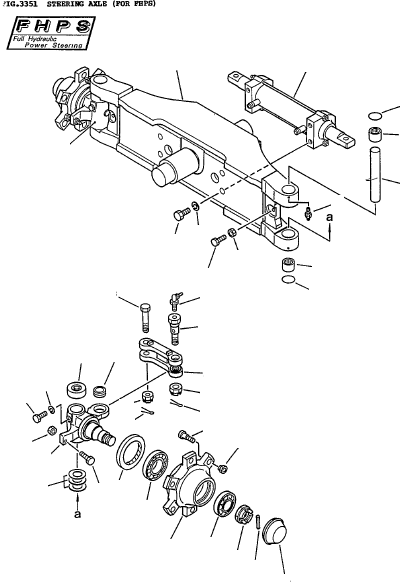 (POWER STEERING CYLINDER ASSY) 3EB-64-A2210 KOMATSU