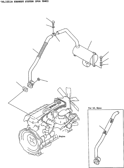 MUFFLER (FG40, 45) 3EC-03-A2610 KOMATSU