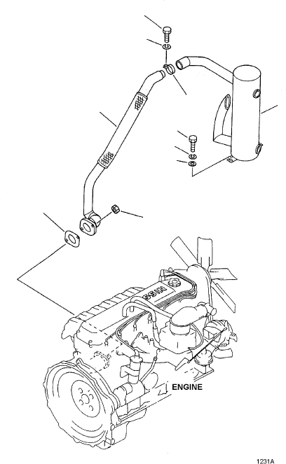 Глушитель 3EC-03-A2410 KOMATSU