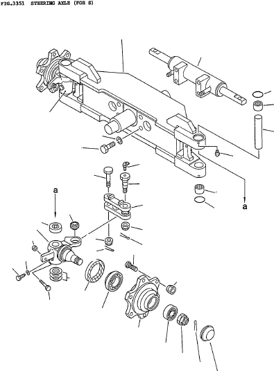 AXLE, STEERING 3EC-25-A2110 KOMATSU