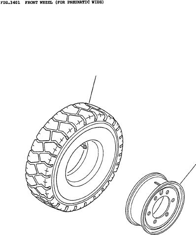TIRE ASSY (250 X 15 X 16 PR) 3EC-27-A2101 KOMATSU