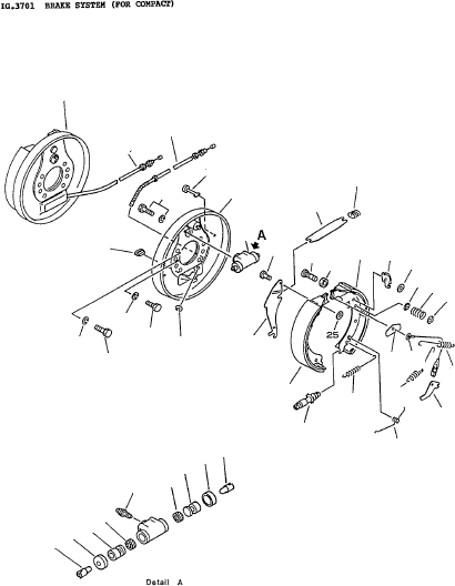 BRAKE ASSY (R.H.) 3EC-30-11701 KOMATSU