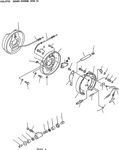 BRAKE ASSY (L.H.) 3EC-30-12600 KOMATSU