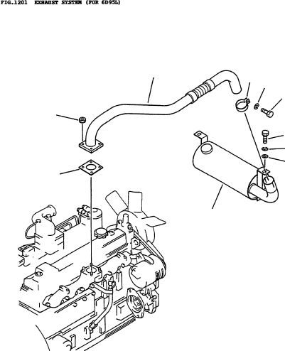 Глушитель 3ED-03-41211 KOMATSU
