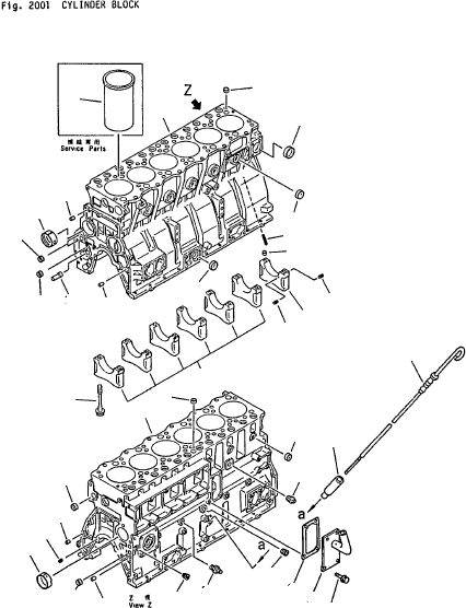 Блок цилиндров в сборе 6207-21-1101 KOMATSU