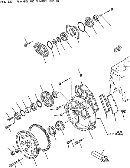 WASHER HOUING P.T.O. GEAR 01658-25823 KOMATSU
