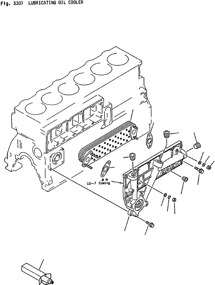 Масляный радиатор в сборе 6207-61-5100 KOMATSU