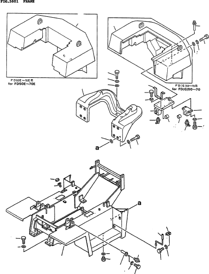 FRAME ASSY (FD50,60,70(E)) 3ED-41-41111 KOMATSU