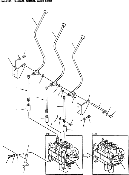 LEVER (ATTACHMENT) 3ED-61-43331 KOMATSU